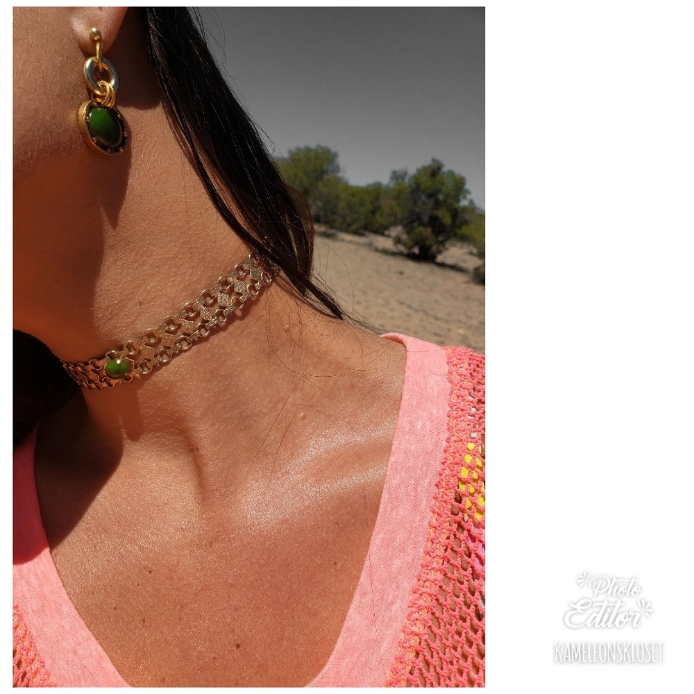 upcycled♻️jade choker KAMELEON🦎KUSTOM - Picture 8 of 8